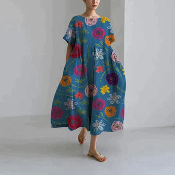 Sasha Abstract Midi Dress