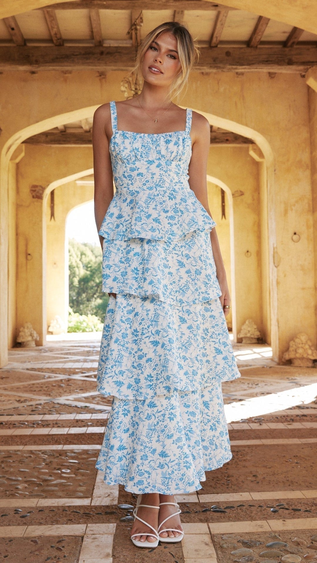 Floral Tiered Maxi Dress