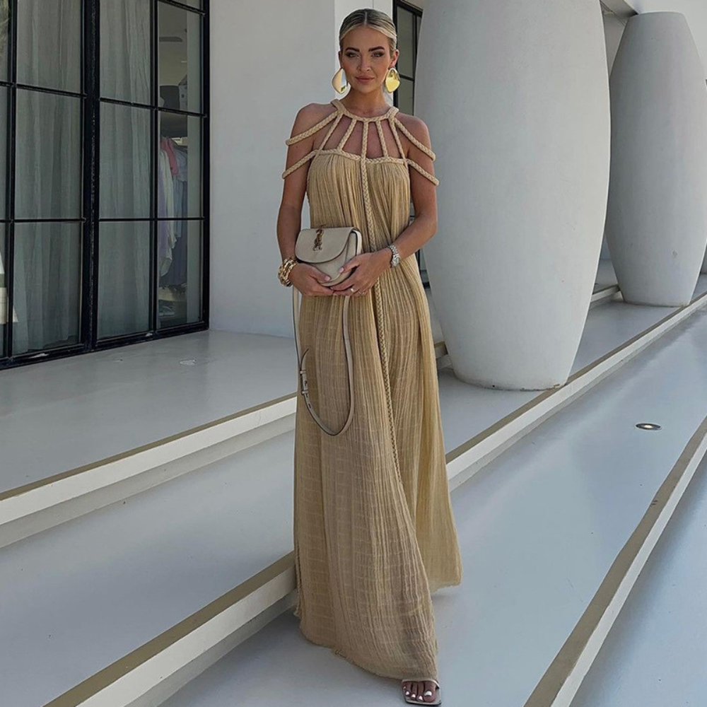Lindsay Pleated Maxi Dress