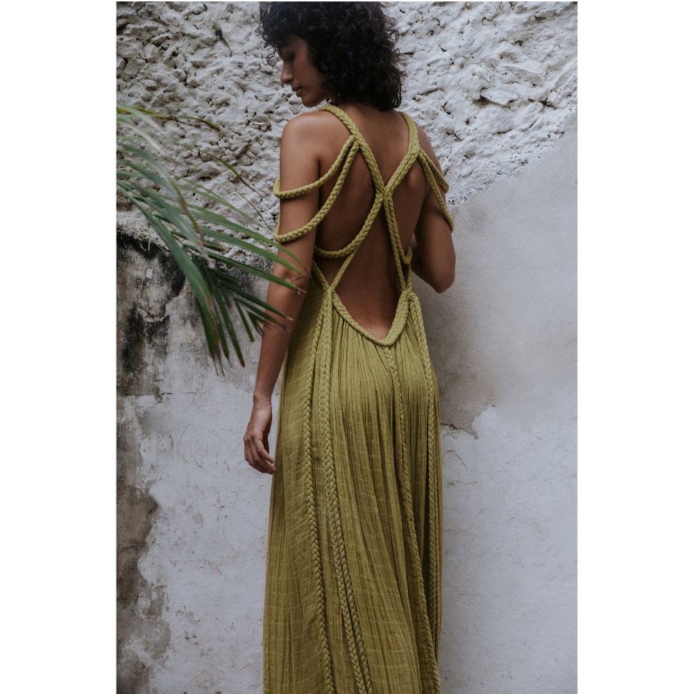 Lindsay Pleated Maxi Dress