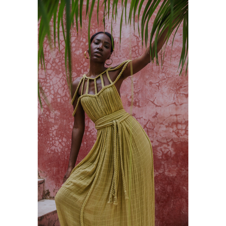 Lindsay Pleated Maxi Dress