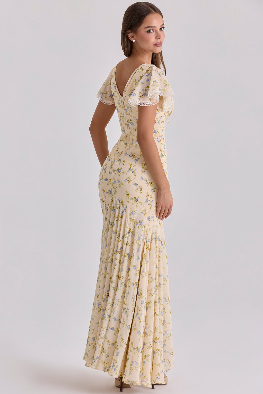 Aurelle Floral Ruffle Maxi Dress